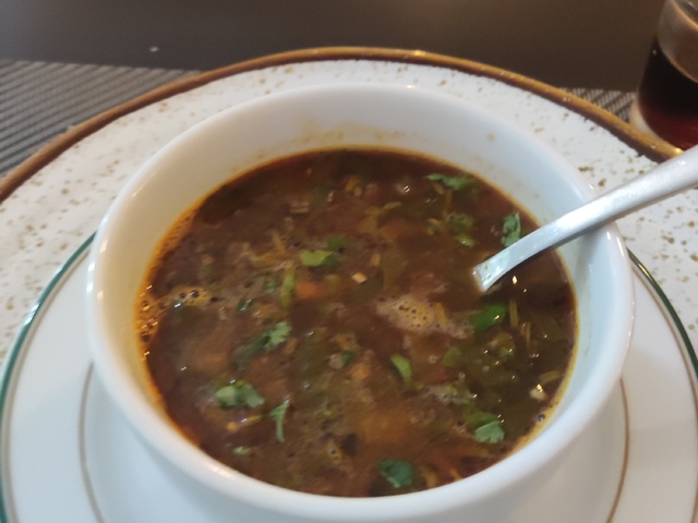 Rasam soup in Restaurante Swaad